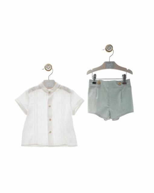 98. Yoedu Tema Perla | Conjunto de Calção e Camisa de Manga Comprida