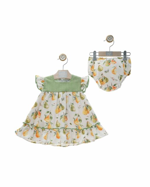 98. Yoedu Tema Paraíso | Vestido Verde com Peras e Tapa Fraldas - Image 2