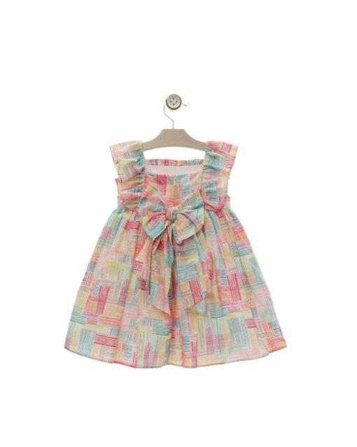 98. Yoedu Tema Corales | Vestido Colorido com Laço Atrás - Image 7