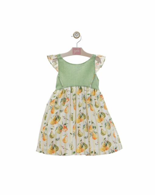 98. Yoedu Tema Paraíso | Vestido Verde com Peras e Laçada Atrás - Image 4