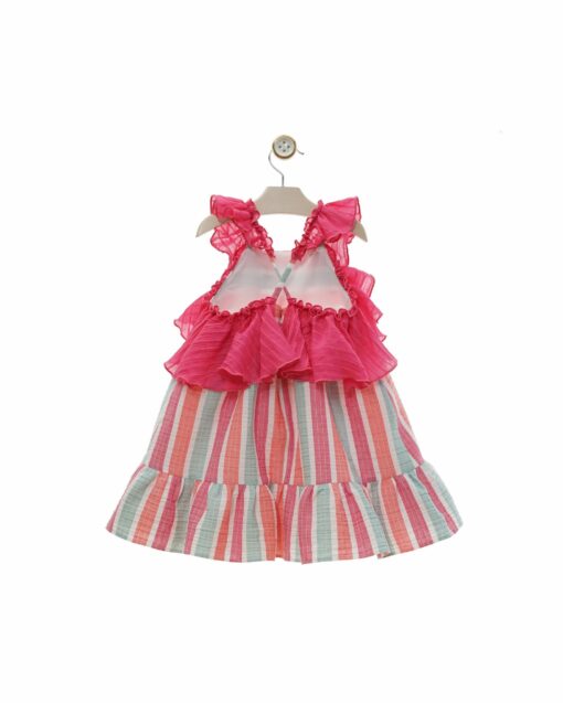 98. Yoedu Tema Caracola | Vestido Rosa Listrado - Image 4