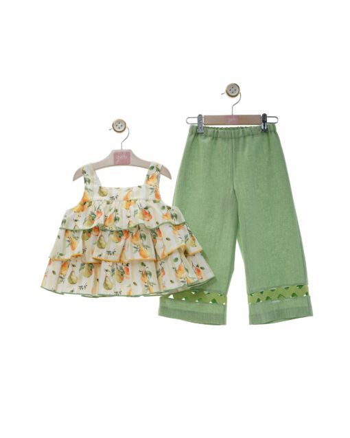 98. Yoedu Tema Paraíso | Conjunto de Calças Pantalona e Top - Image 3