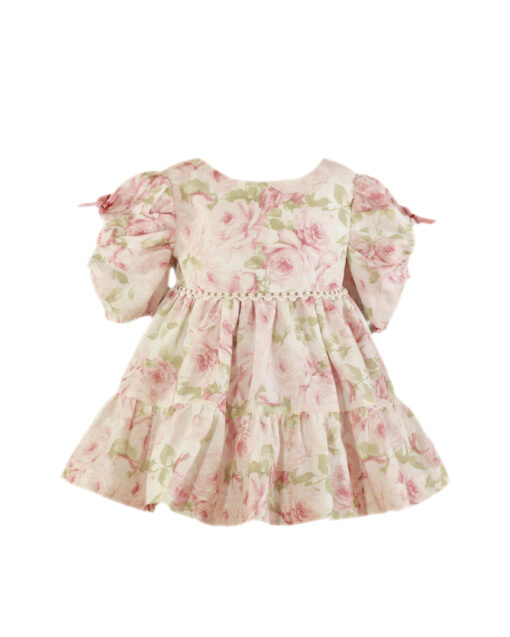 98. Miranda Tema Rosa Florido | Vestido Rosa Florido com Laço Atrás - Image 4