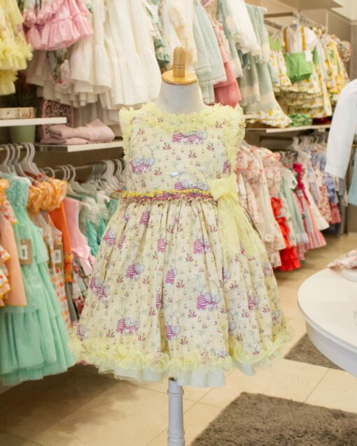 98. La Amapola Tema Elefantes | Vestido Amarelo