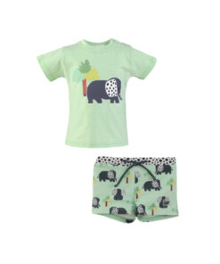 98. Miranda Tema Elefante | Conjunto de T-shirt e Calção de Praia