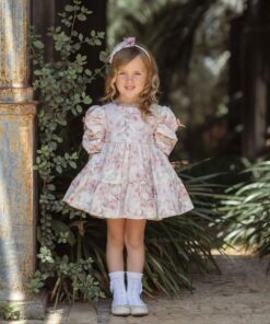 98. Miranda Tema Rosa Florido | Vestido Rosa Florido com Laço Atrás
