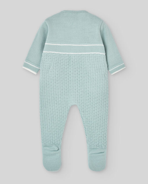 97. Paz Rodriguez Tema Ruiseñor | Babygrow de Malha Verde-Água com Botões - Image 3