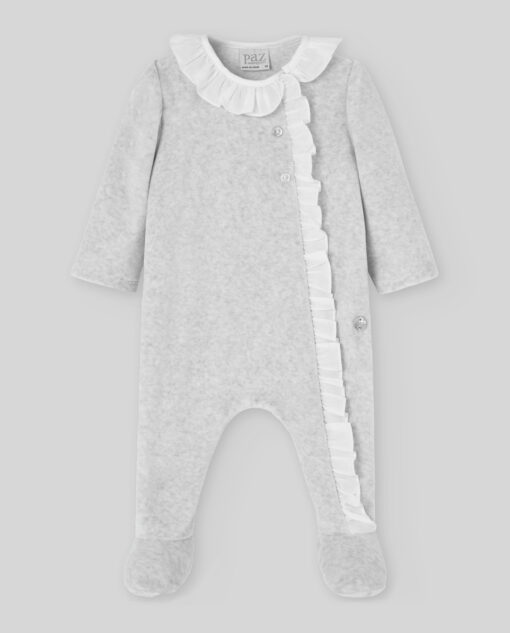 97. Paz Rodriguez Tema Ternura |  Babygrow Laminado Cinza com Botões - Image 2