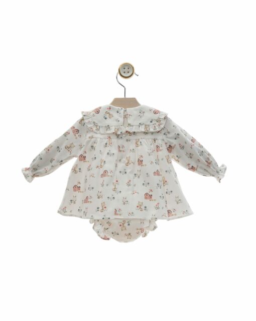 97. Yoedu Tema Pincel | Vestido Estampado com Gola e Tapa Fraldas - Image 2