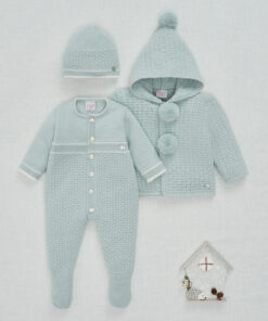 97. Paz Rodriguez Tema Ruiseñor | Babygrow de Malha Verde-Água com Botões