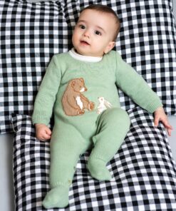 97. Foque Tema Bambu | Babygrow de Malha Verde