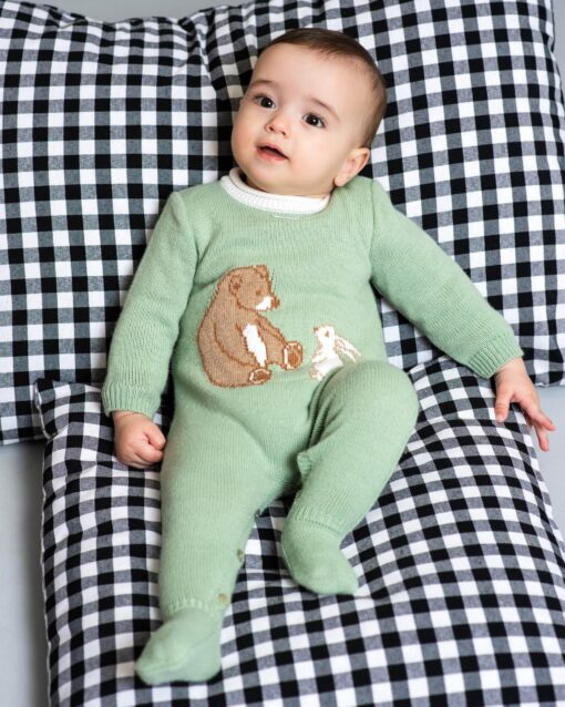 97. Foque Tema Bambu | Babygrow de Malha Verde