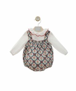 97. Yoedu Tema Color | Macacão Estampado Florido e Blusa com Gola