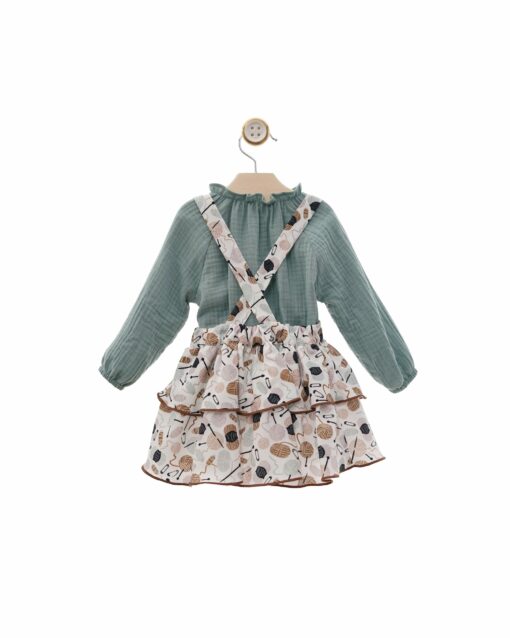 97. Yoedu Tema Dibujo | Conjunto de Saia com Alças Estampada e Blusa - Image 3