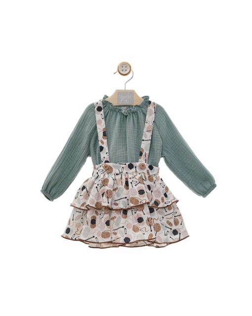97. Yoedu Tema Dibujo | Conjunto de Saia com Alças Estampada e Blusa - Image 4