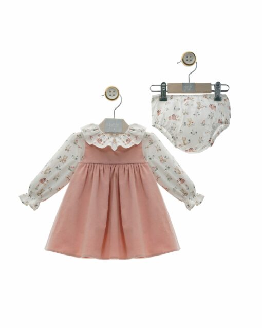 97. Yoedu Tema Pincel | Vestido Rosa, Blusa Estampada com Gola e Tapa Fraldas