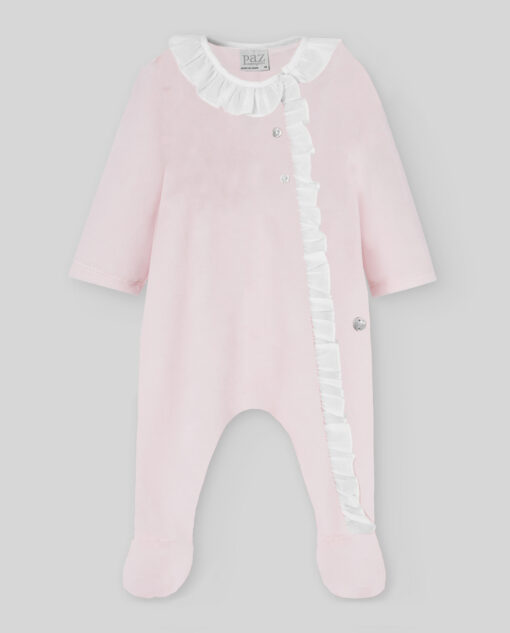 97. Paz Rodriguez Tema Ternura |  Babygrow Laminado Rosa Bebé com Botões
