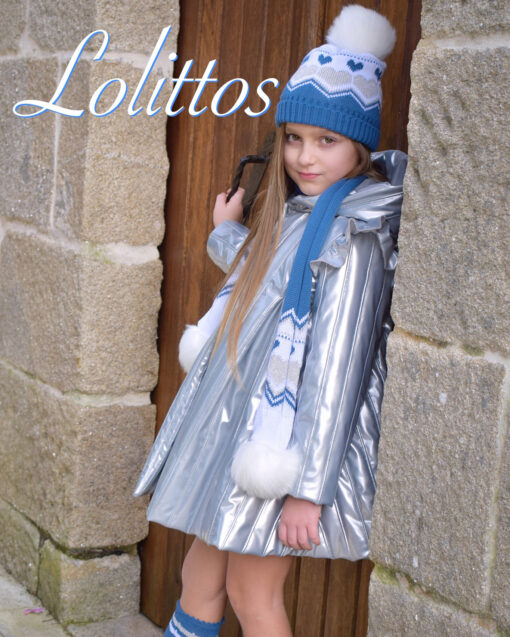 97. Lolittos Tema Party | Casaco Impermeável Prata Metalizada com Capuz - Image 3
