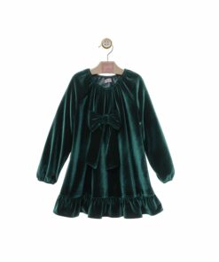 97. Yoedu Tema Arte | Vestido em Veludo Verde Escuro