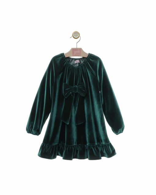 97. Yoedu Tema Arte | Vestido em Veludo Verde Escuro