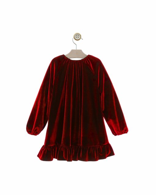 97. Yoedu Tema Arte | Vestido em Veludo Vermelho - Image 2