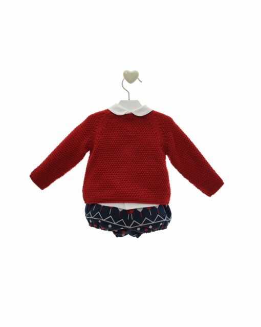 97. Marta Y Paula Coleção Damasco | Conjunto de Blusa, Camisola Vermelha e Tapa Fraldas - Image 2