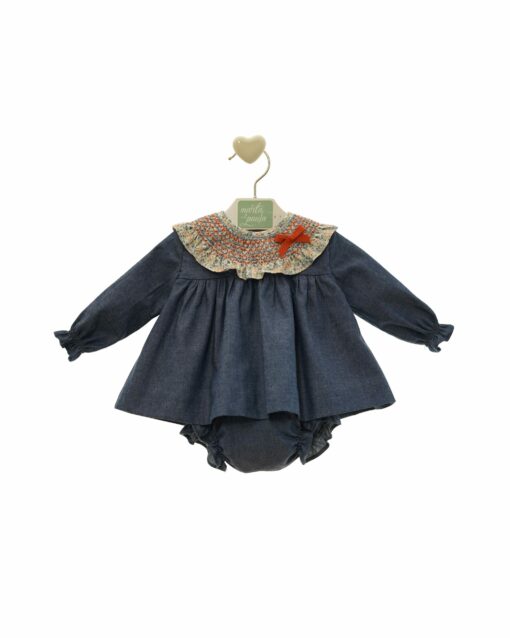 97. Marta Y Paula Coleção Shangai | Vestido de Ganga com Gola e Tapa Fraldas - Image 2