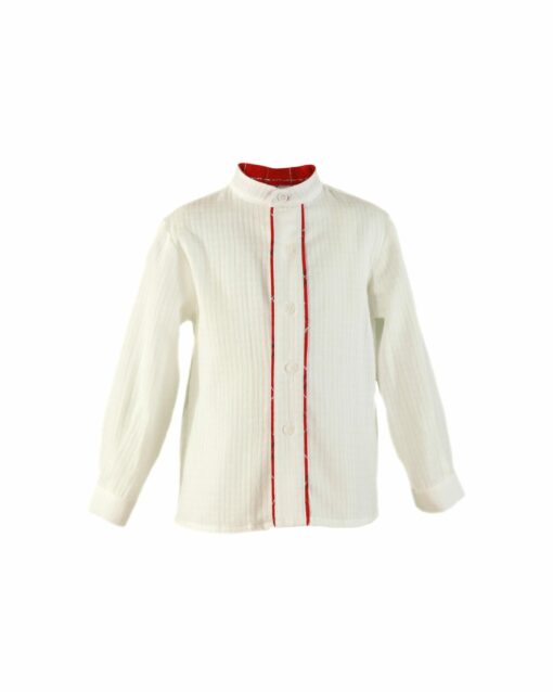 97. Miranda Tema Natal | Conjunto de Calção Vermelho e Verde Axadrezado e Camisa - Image 2