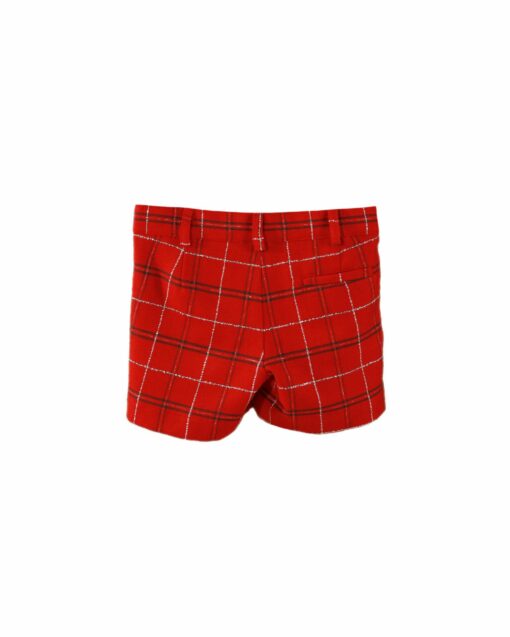 97. Miranda Tema Natal | Conjunto de Calção Vermelho e Verde Axadrezado e Camisa - Image 5