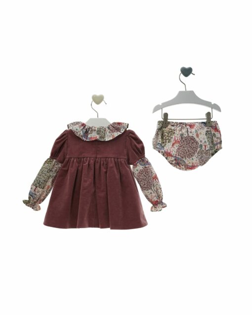 97. Marta Y Paula Coleção Hanoi | Vestido Bordeaux e Estampado com Gola e Tapa Fraldas - Image 4