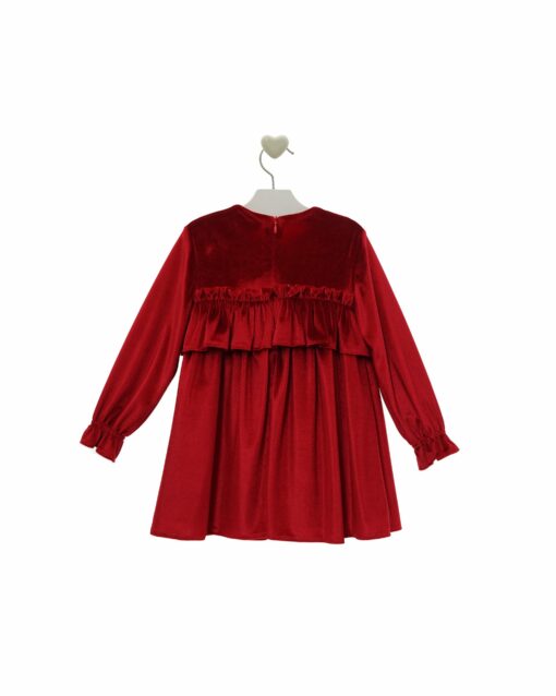 97. Marta Y Paula Coleção Damasco | Vestido de Veludo Vermelho - Image 4