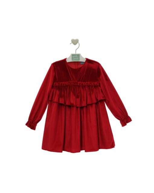 97. Marta Y Paula Coleção Damasco | Vestido de Veludo Vermelho - Image 3