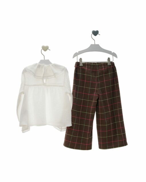 97. Marta Y Paula Coleção Seúl | Conjunto de Calça Castanha com Padrão e Blusa - Image 4