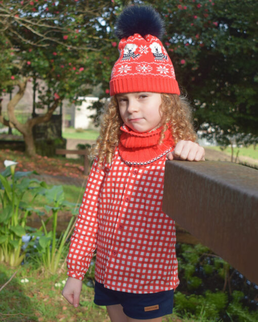 97. Lolittos Tema Siberia | Conjunto de Camisa Xadrez Vermelho e  Calção Azul Marinho