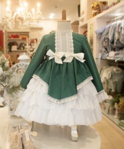 97. Debesos | Vestido Verde com Detalhes em Renda