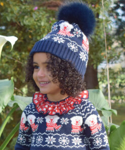 97. Lolittos Tema Siberia | Gorro Azul Marinho com Pelo
